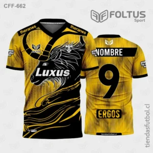 Camisetas de Fútbol con Diseño Negro y Dorado Personalizadas en Chile 2026