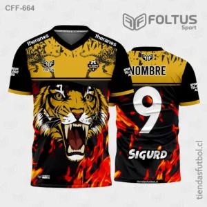 Camisetas de Fútbol para Varón Negro y Amarillo Personalizadas en Chile 2026