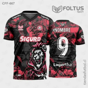 Camisetas de Fútbol Personalizadas Rojo con Negro Personalizadas en Chile 2026