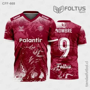 Camisetas de Fútbol Sublimadas Burdeo con Blanco Personalizadas en Chile 2026