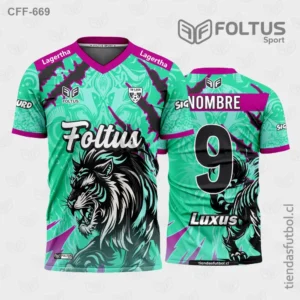 Camisetas de Fútbol Sublimadas Verde Agua con Fucsia Personalizadas en Chile 2026