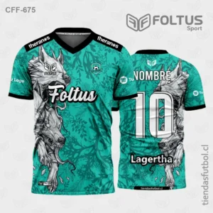 Camisetas de Fútbol Sublimadas Verde Jade con Negro Personalizadas en Chile 2026