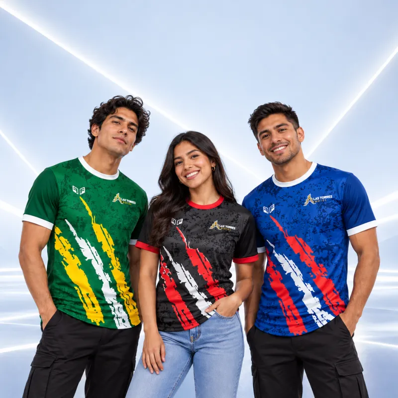 Camisetas de fútbol para campeonato de empresa con el logo de la compañía