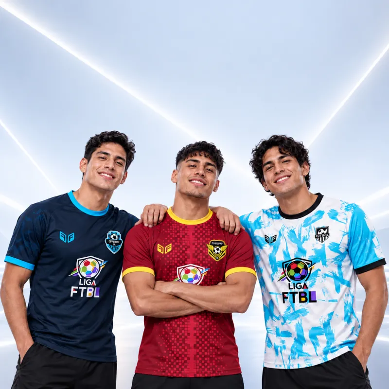 Camisetas de fútbol personalizadas para los equipos de un campeonato